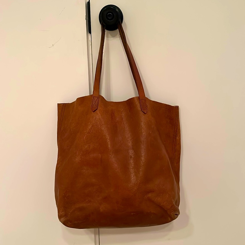 Madewell leather tote Tan